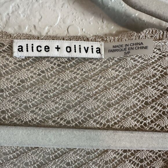 Alice + Olivia Cropped Cardigan Fergie Tie Front Small Fairy Cottagecore Boho - Picture 5 of 9